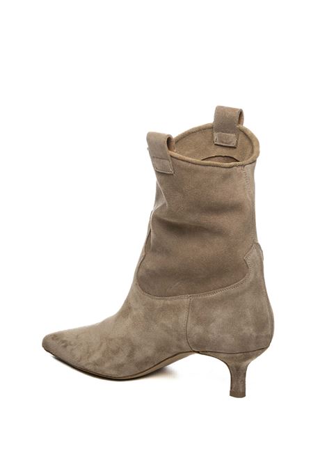Taupe suede ankle boot GISEL MOIRE | OLYCAM-TAUPE